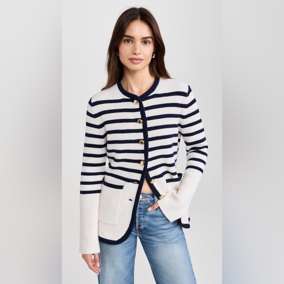 RAG & BONE Nancy Ivory Stripe Sweater XXS - Picture 6 of 14